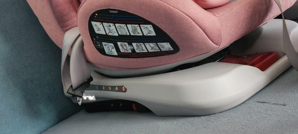 2 Scaune auto isofix 360° f/b roz maro negru