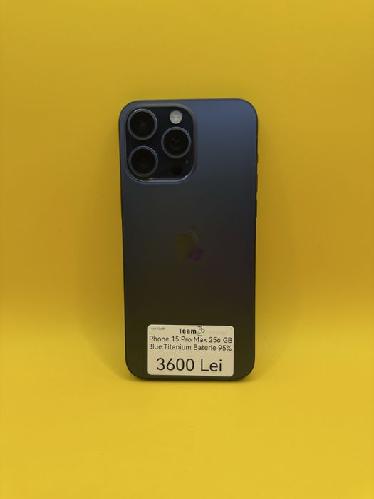 iPhone 15 Pro Max 256 GB Blue Titanium Baterie 95%