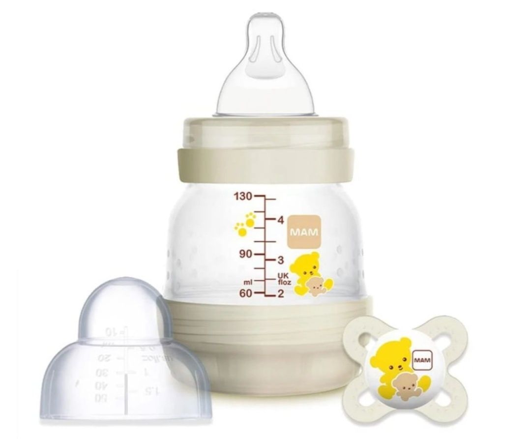 2 buc Biberon MAM Anti-Colic Easy Start 0M +,130 ML si Suzeta