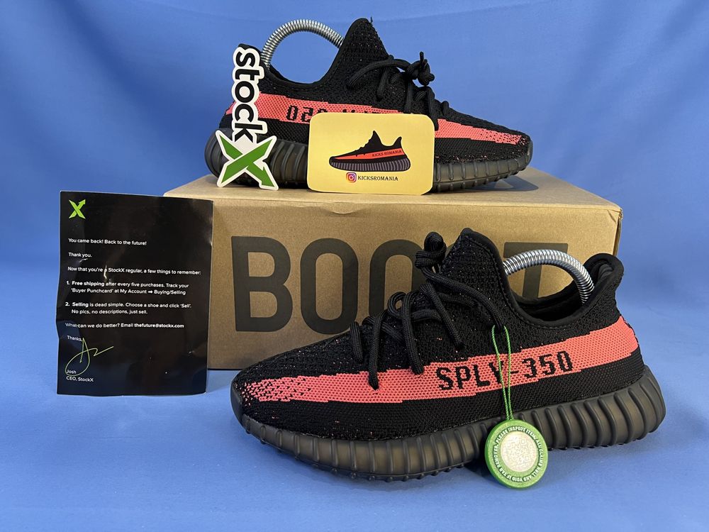 36-45 Yeezy 350 v2 Core Black Red