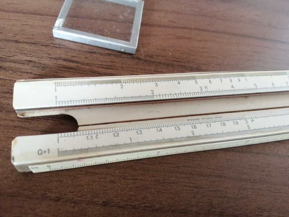Rigla de calcul veche vintage 1963, Mecthon, URSS rigla ruseasca