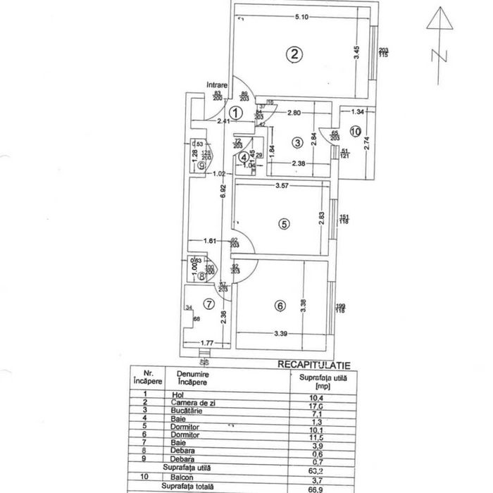 Vand Apartament 3 camere decomandat Motru N3