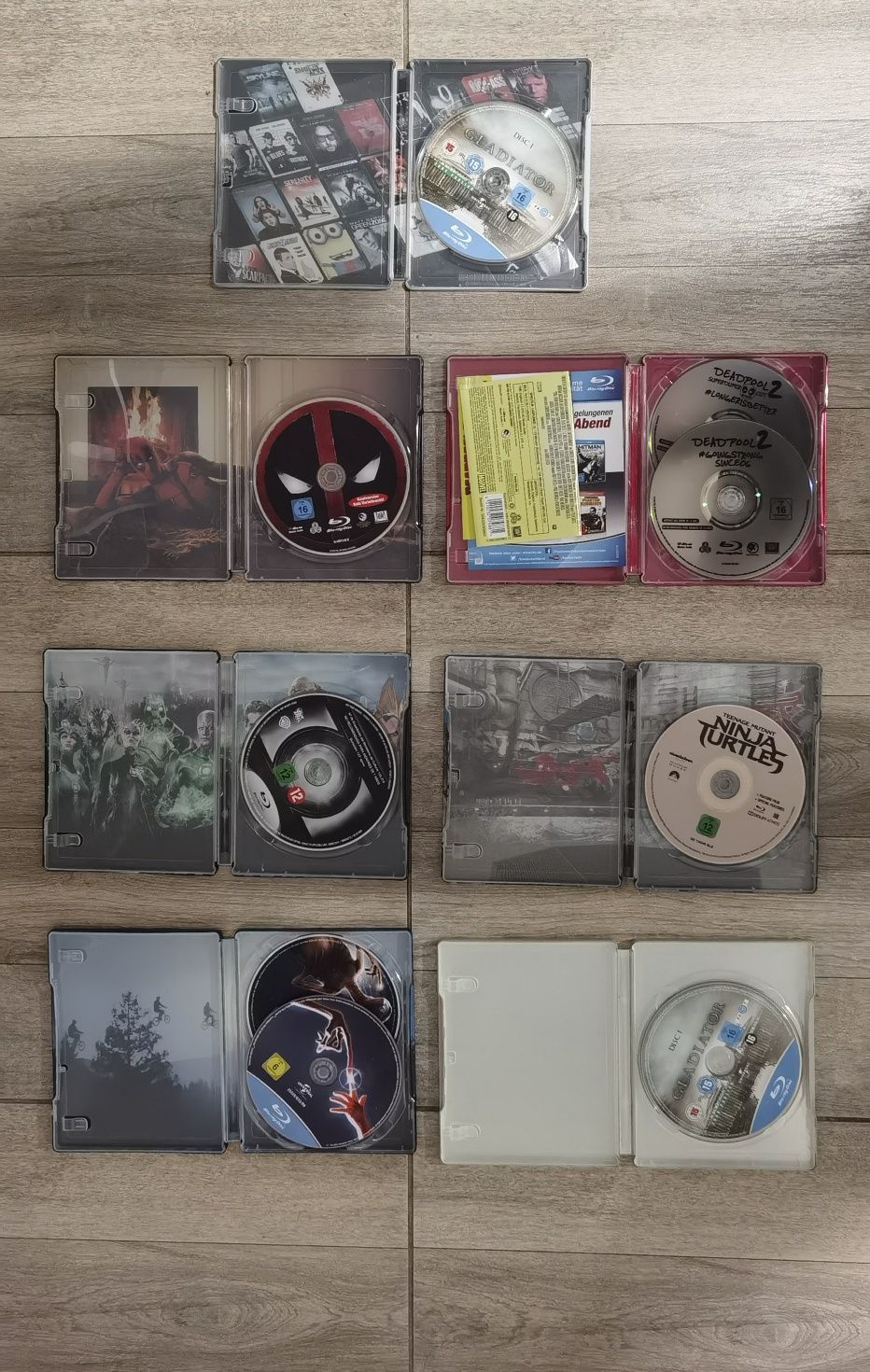 Blu-ray Steelbook Teenage Mutant Ninja Turtles/Deadpool/Gladiator/E.T