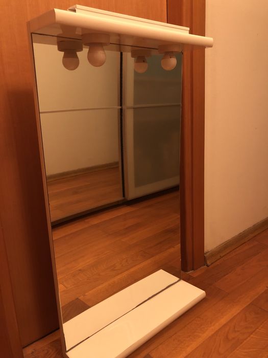 Vand oglinda baie cu 2 becuri