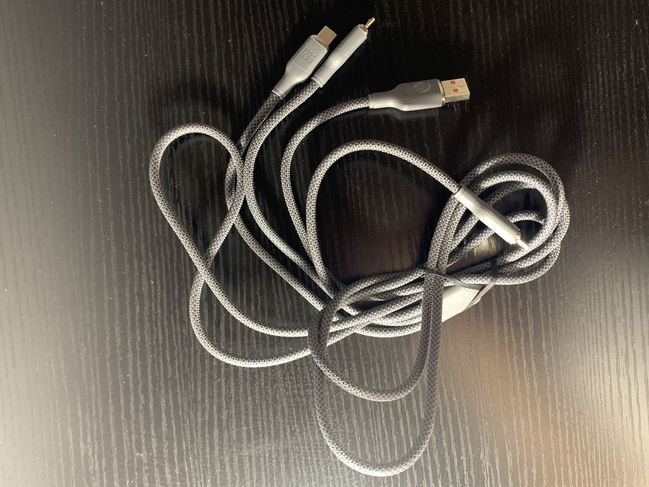 Кабель USB, тройной провод USB 3 в 1 (Lightning+micro Usb+TYPE-C)