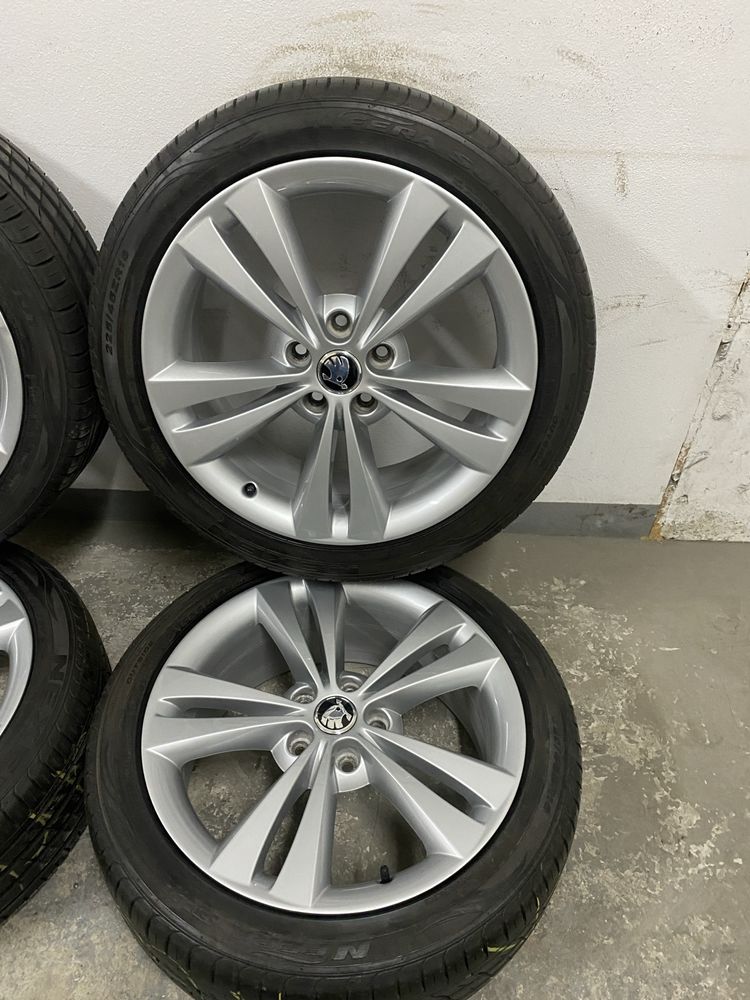 Jante 18 originale Skoda Octavia Vw Golf cu anvelope de vara