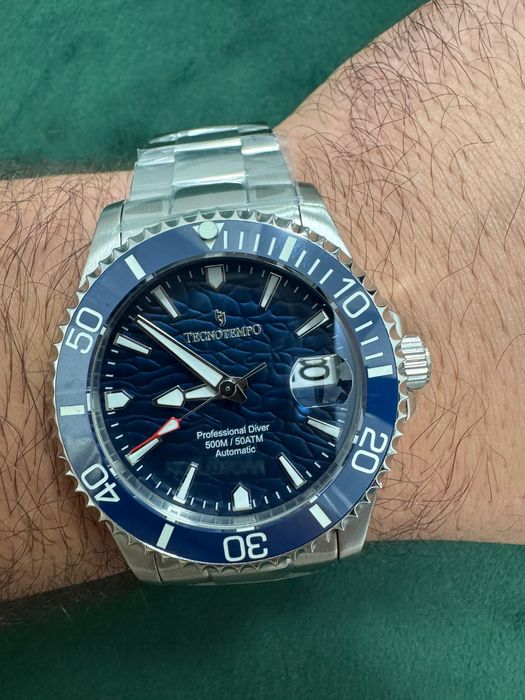 Ceas Tecnotempo TT.500.WBL2 – Diver 500m Automatic, Nou, Cutie + Doc