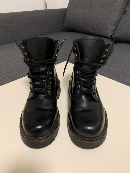 Bocanci piele imblaniti marca MATIN marime 41 (27 cm) negru