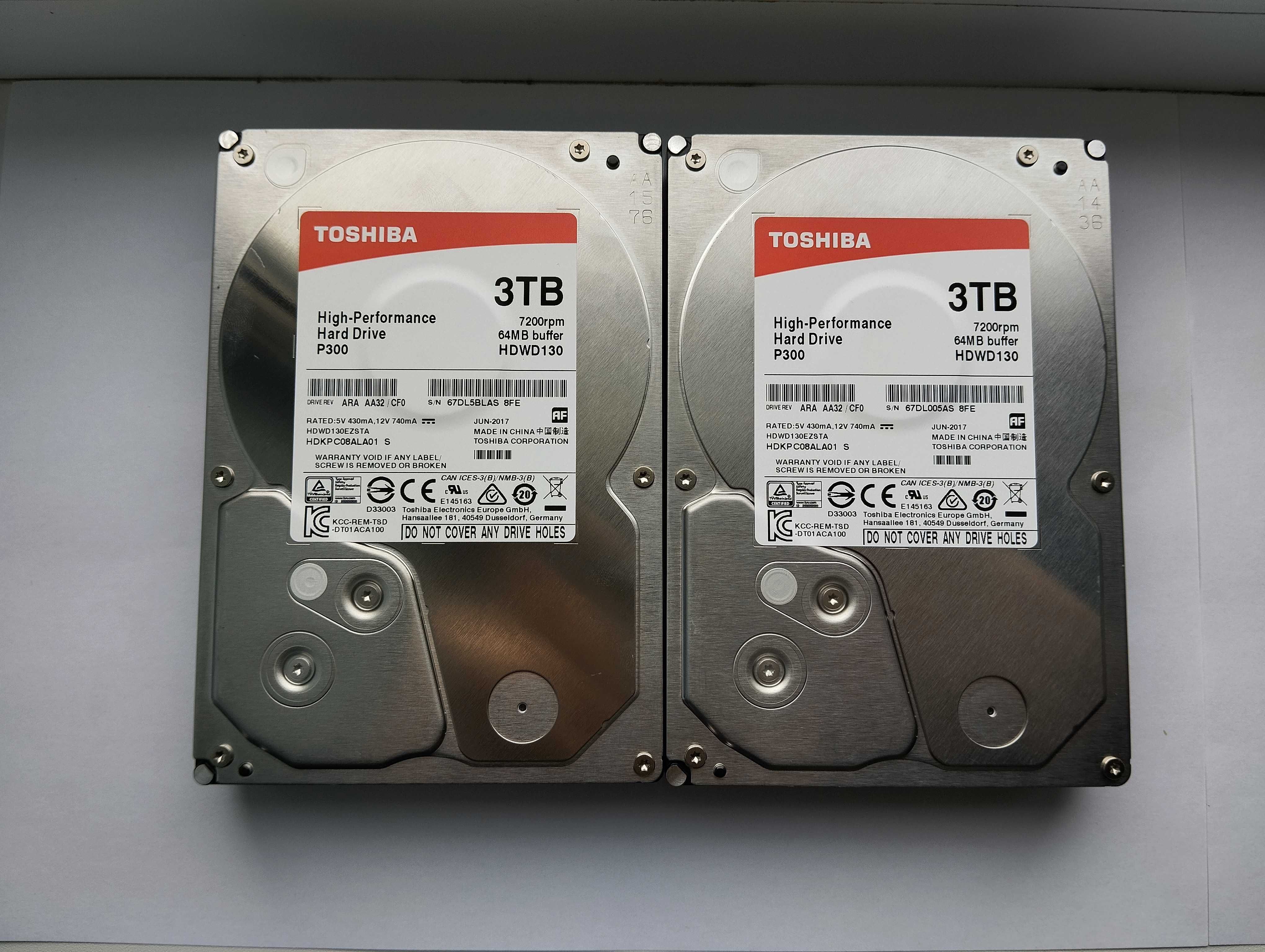 2 жестких диска Toshiba 3TB