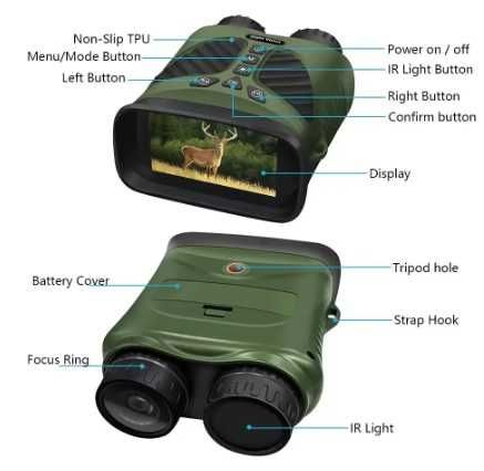 Camera foto, video, binocular cu 8x Zoom, vedere in noapte 300-500 m