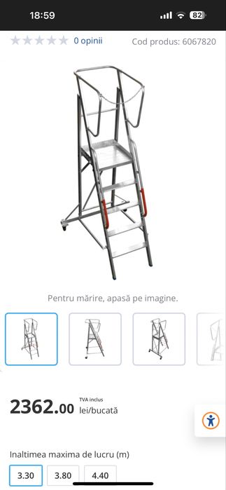 Scara cu platforma 5 trepte