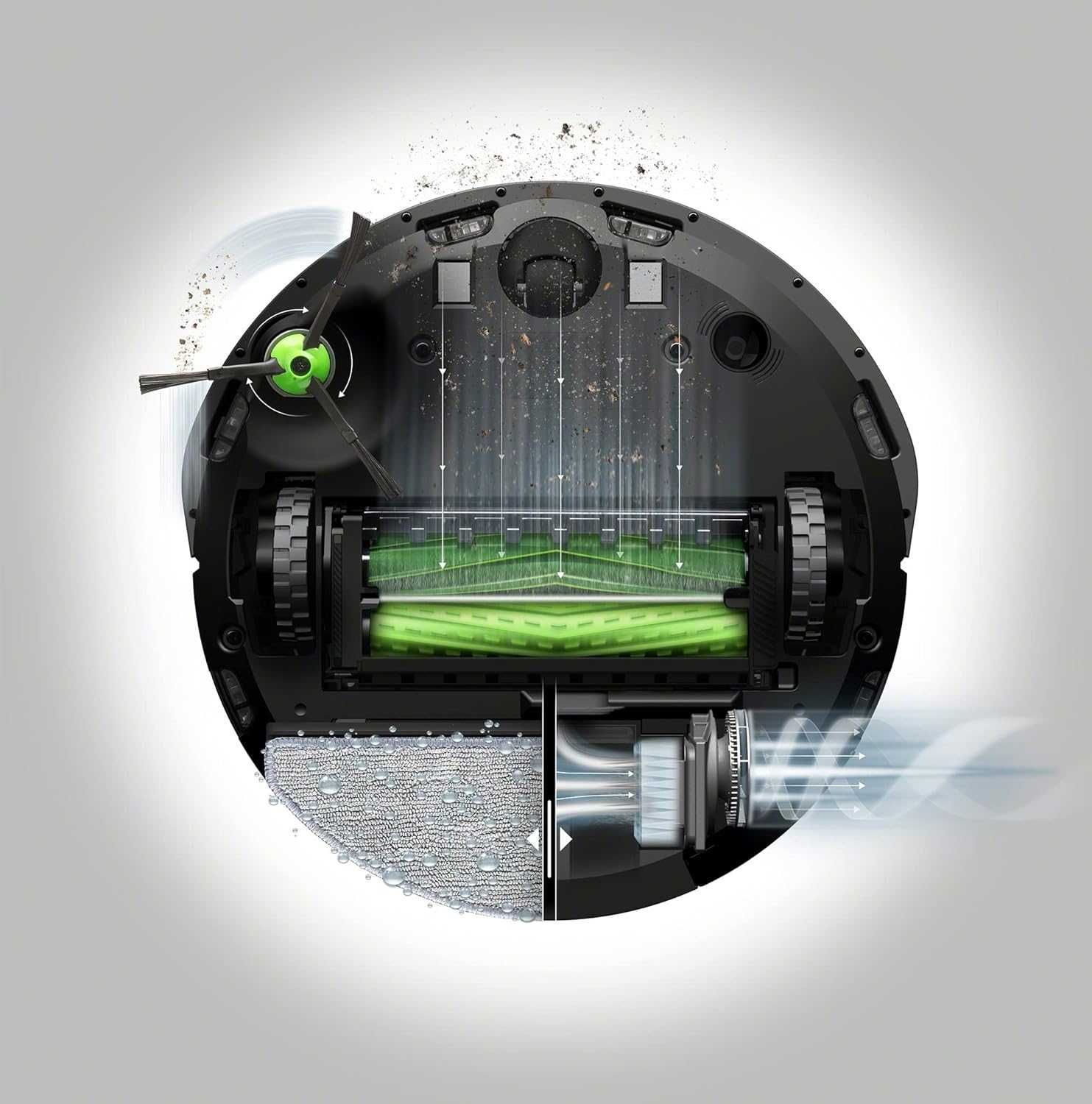 Прахосмукачка робот iRobot Roomba Combo i8+ Самопочистваща база i8576