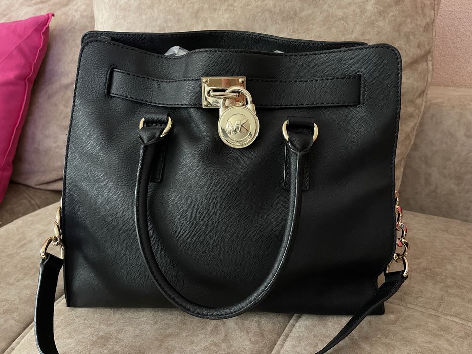 Кожена чанта Hamilton Michael Kors