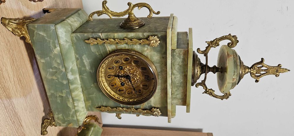 Ceas de semineu cu pendul Japy Freres - 3 piese Onix