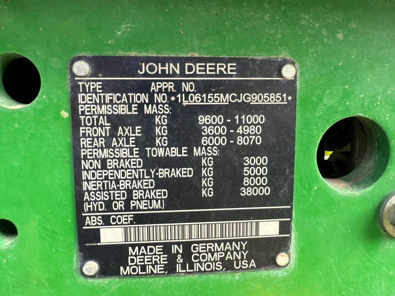 Трактор John Deere 6155M (155 л.с.)