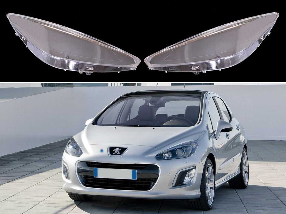 Комплект Стъкла за фарове на Peugeot 308 Facelift / Пежо 308 Фейслифт