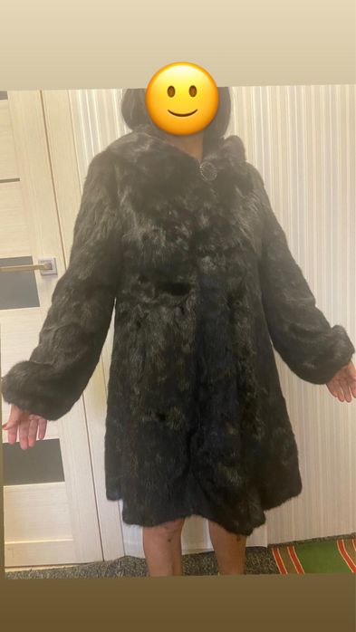 Норковая шуба черная