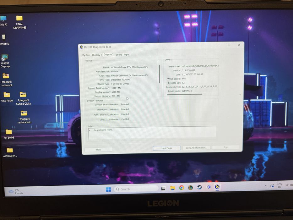 Laptop Lenovo Legion 5 gaming 15ACH6H