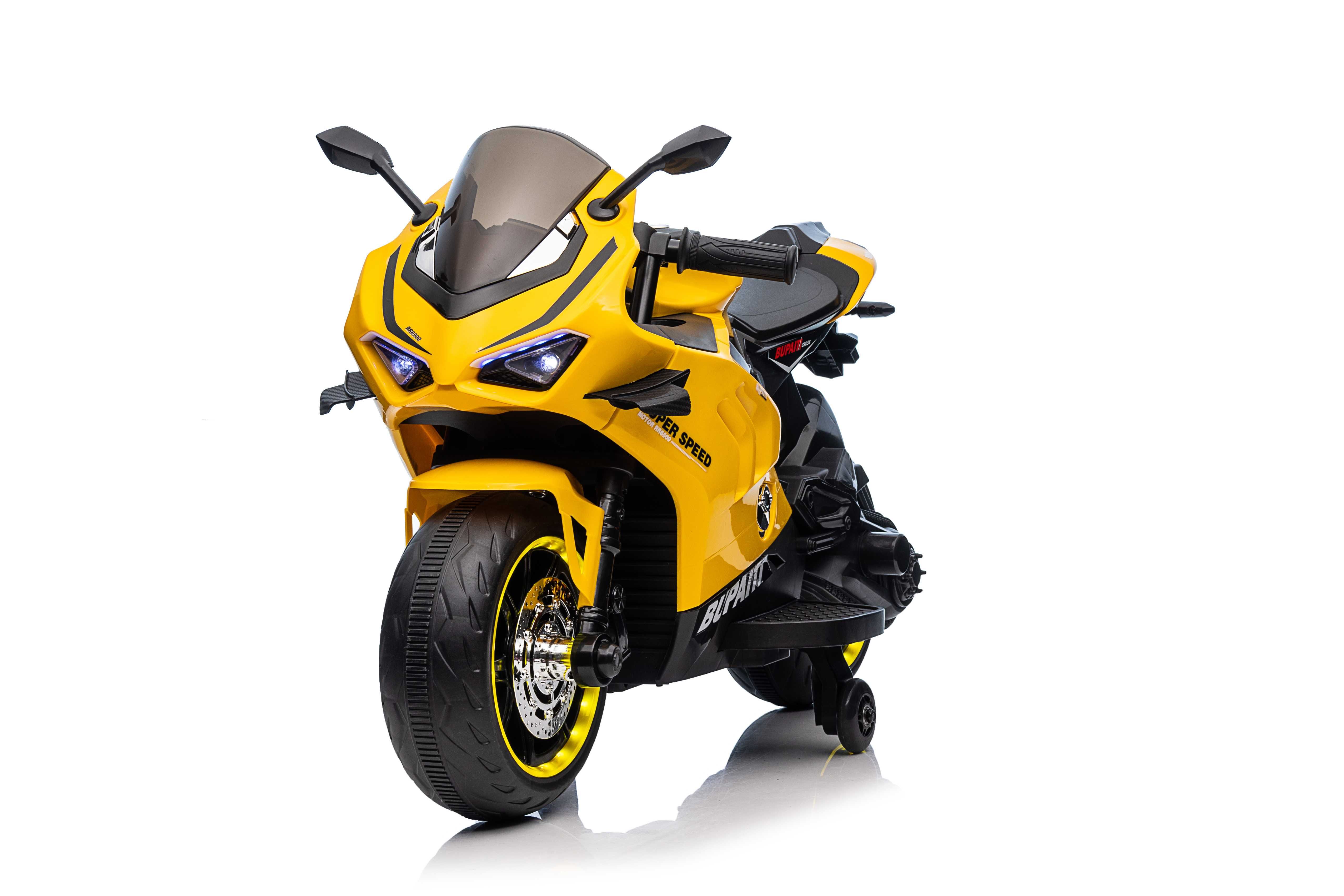 Motocicleta electrica pt. copii, Kinderauto BDQ888 2x 35W 12V Yellow