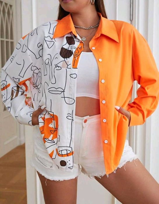 Разноцветна риза размер XL