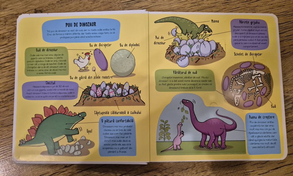 Carte dinozauri cu clapete