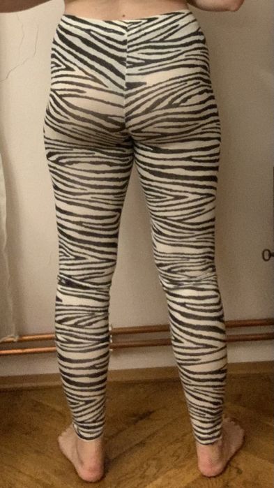 Colanți cu imprimeu zebră