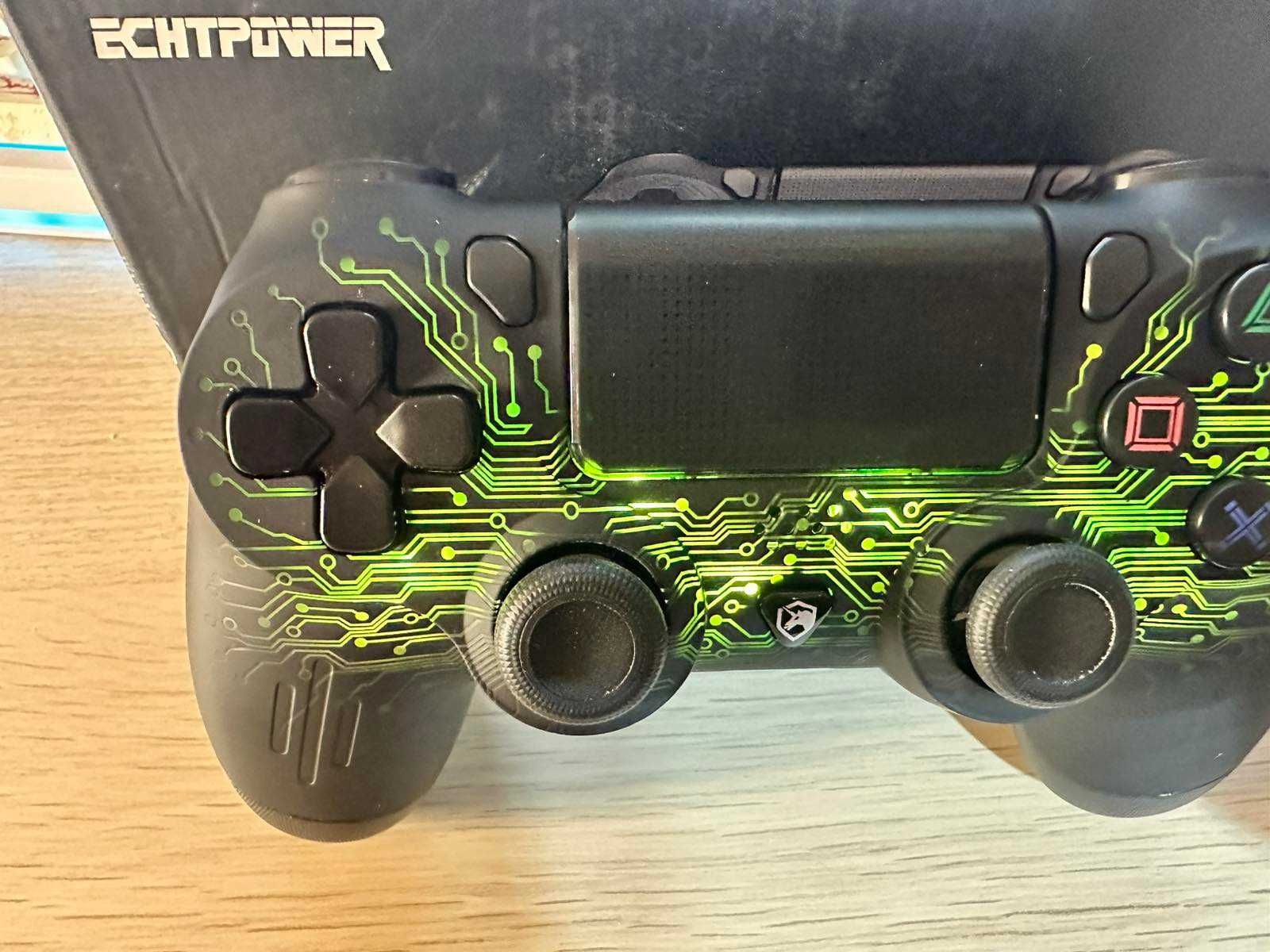 ECHTPower PS4/PC безжичен контролер с RGB и жак за слушалки