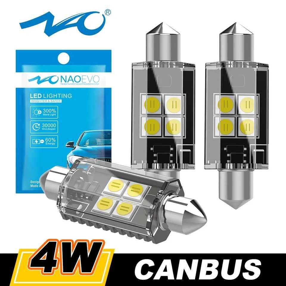 Set 2 becuri interior / numar inmatriculare led C5W C10W Festoon 36mm