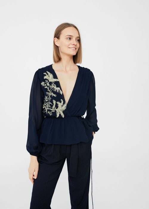 Bluza cu broderie Mango