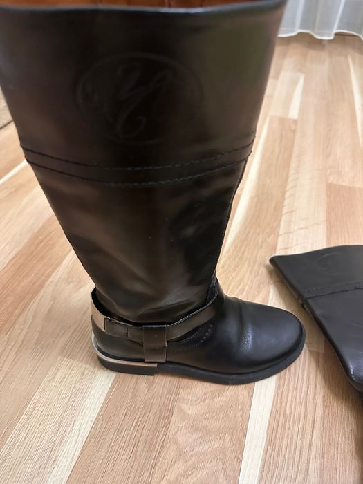 Кожени ботуши Zara