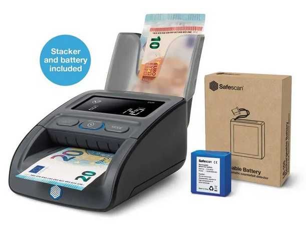 Детектор за фалшиви банкноти Safescan 155-S (G2) + батерия
