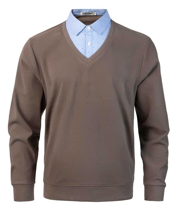 Pulover 2 in unu, cu guler camasa nou!!