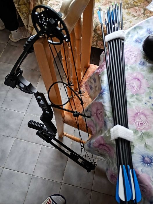Спортен лък чисто нов със стрели в комплекта
