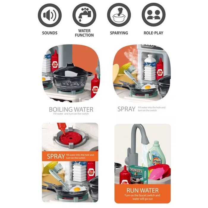 Детская кухня для игривых девочек Qiz bolajonlar uchun oshxona o’yin