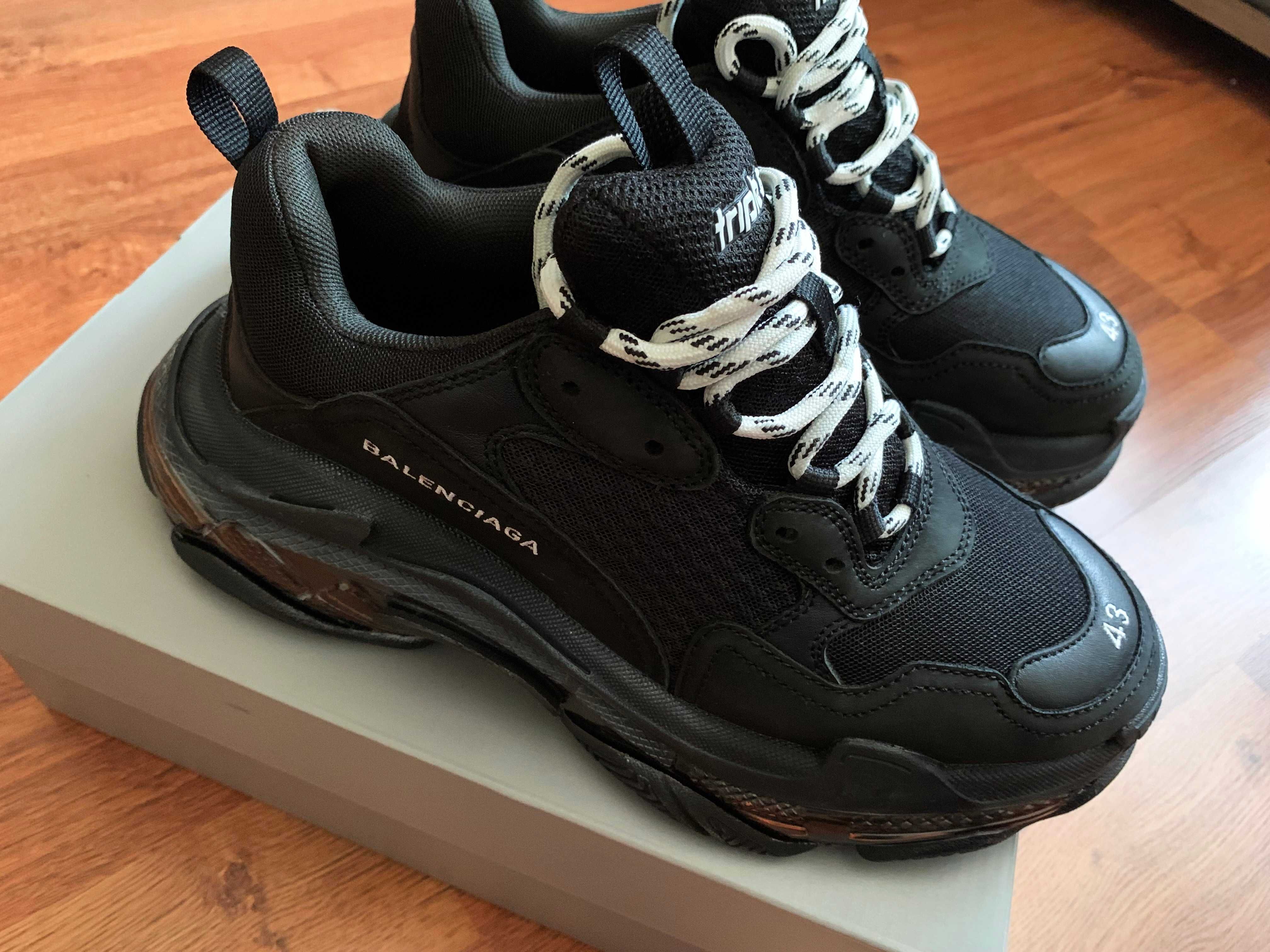 Sneakers BALENCIAGA TRIPLE S Clear Sole_Full Black_Marime 43_ORIGINALI