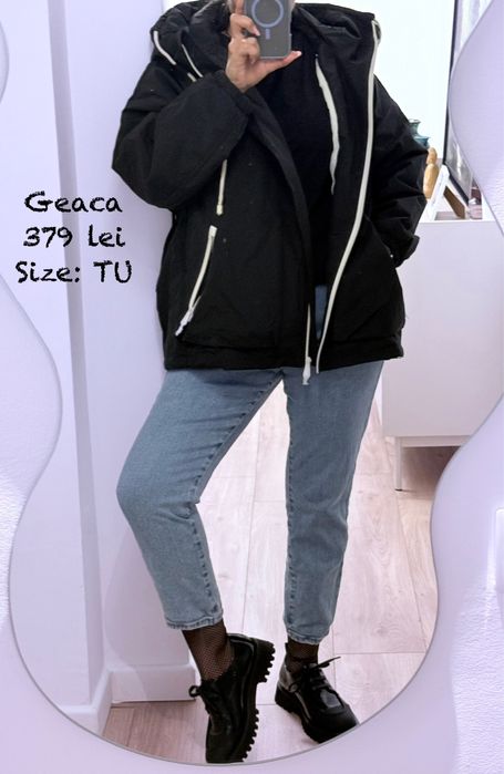 Geaca neagra oversized