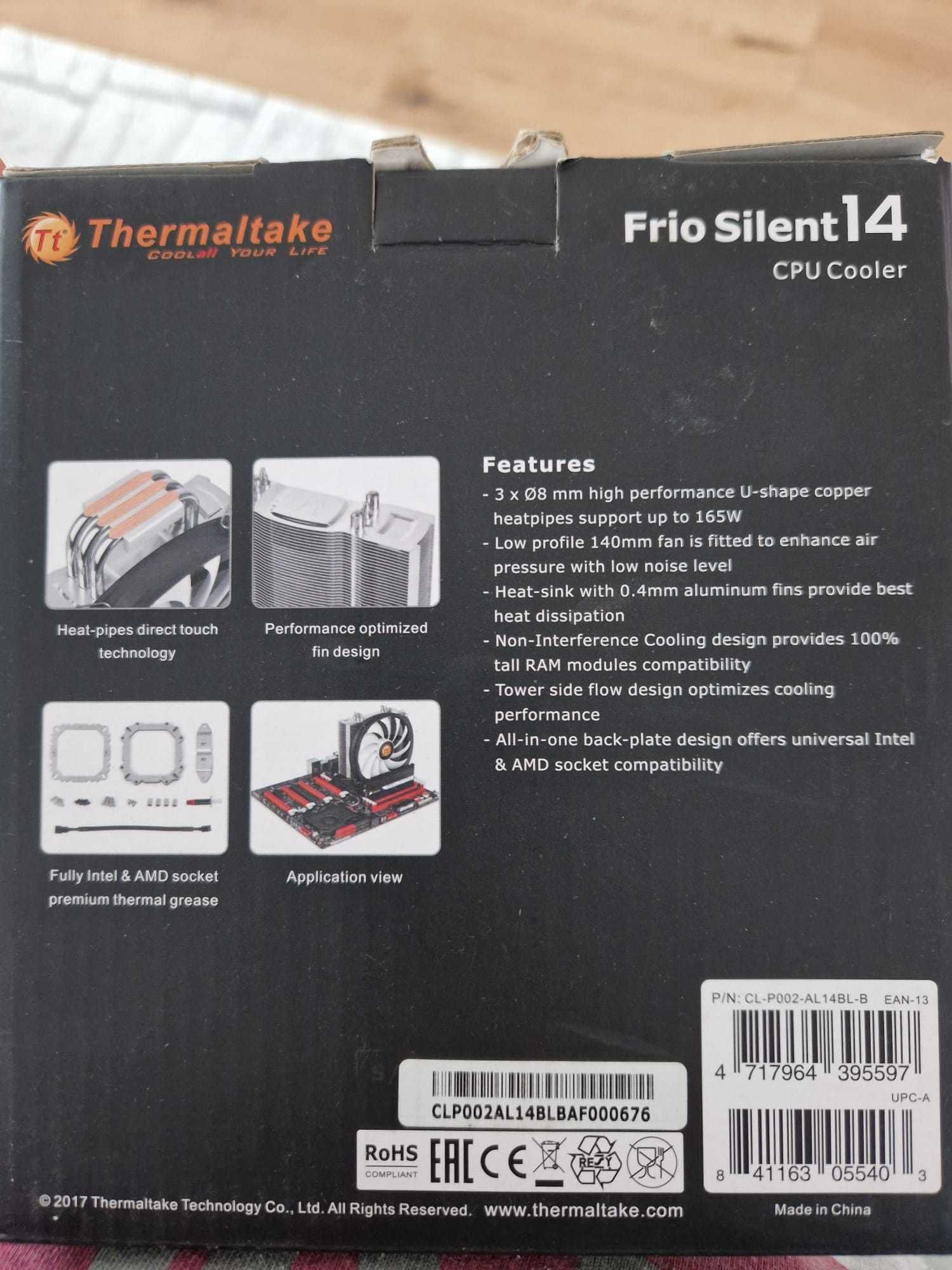 Cooler CPU Thermaltake Frio Silent 14, compatibil procesor amd / intel