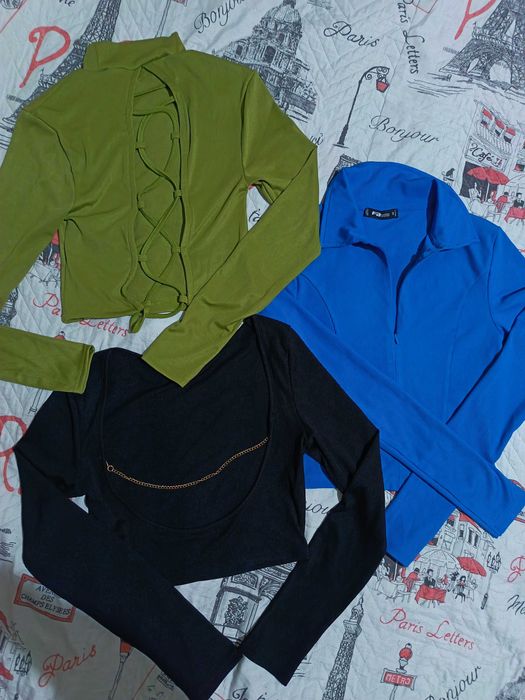 Лот от 3 нови кроп топа