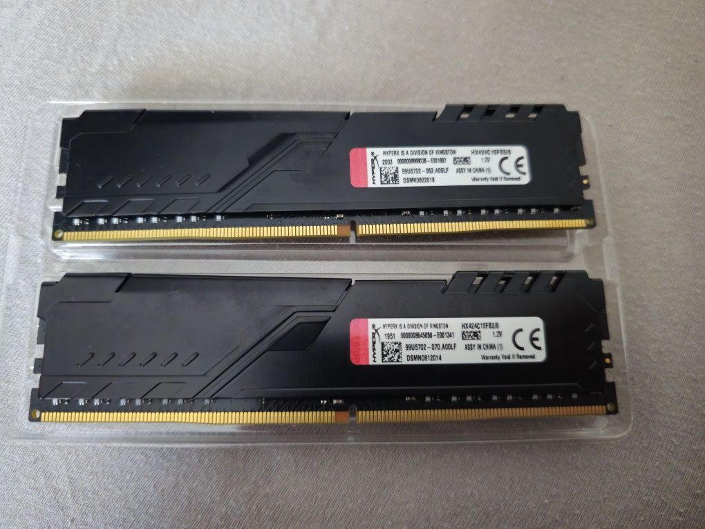 Memorie desktop KINGSTON HyperX Fury Black, 2x8GB DDR4, 2400MHz, CL15,