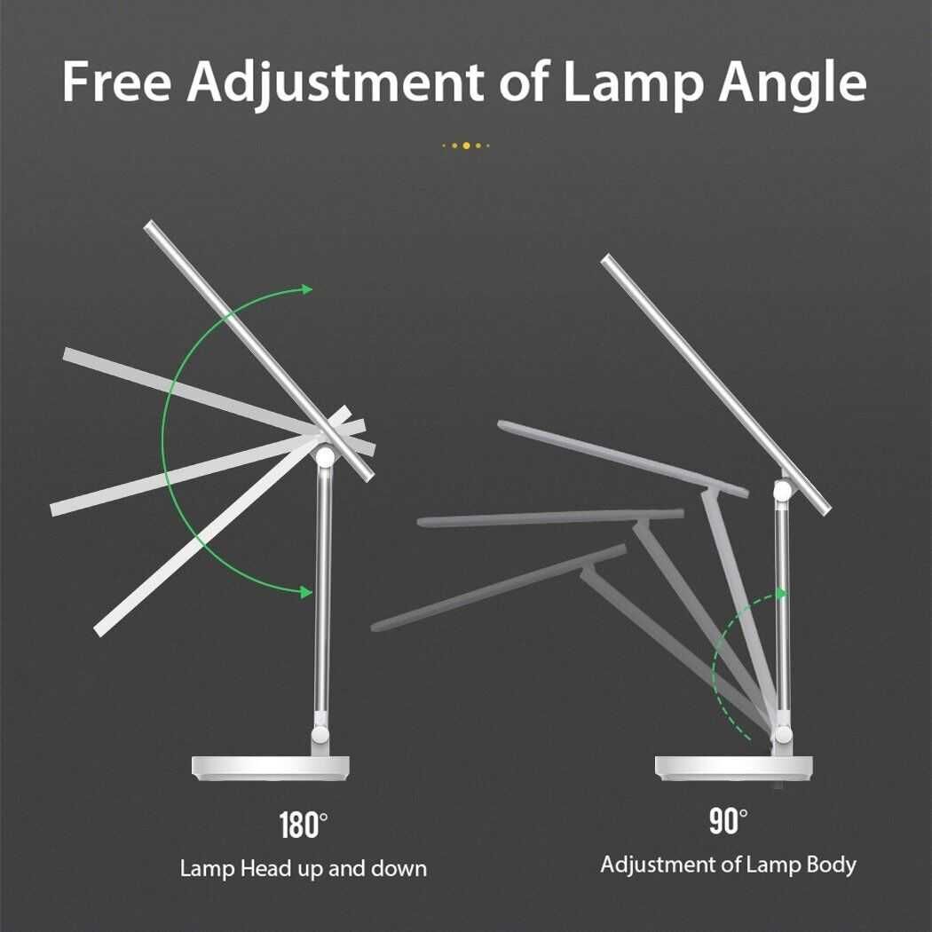 LED настолна лампа с безжично зарядно и грижа за очите MDHAND