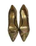 Pantofi Pierre, 38, piele de piton, verde & bej, made in Italy