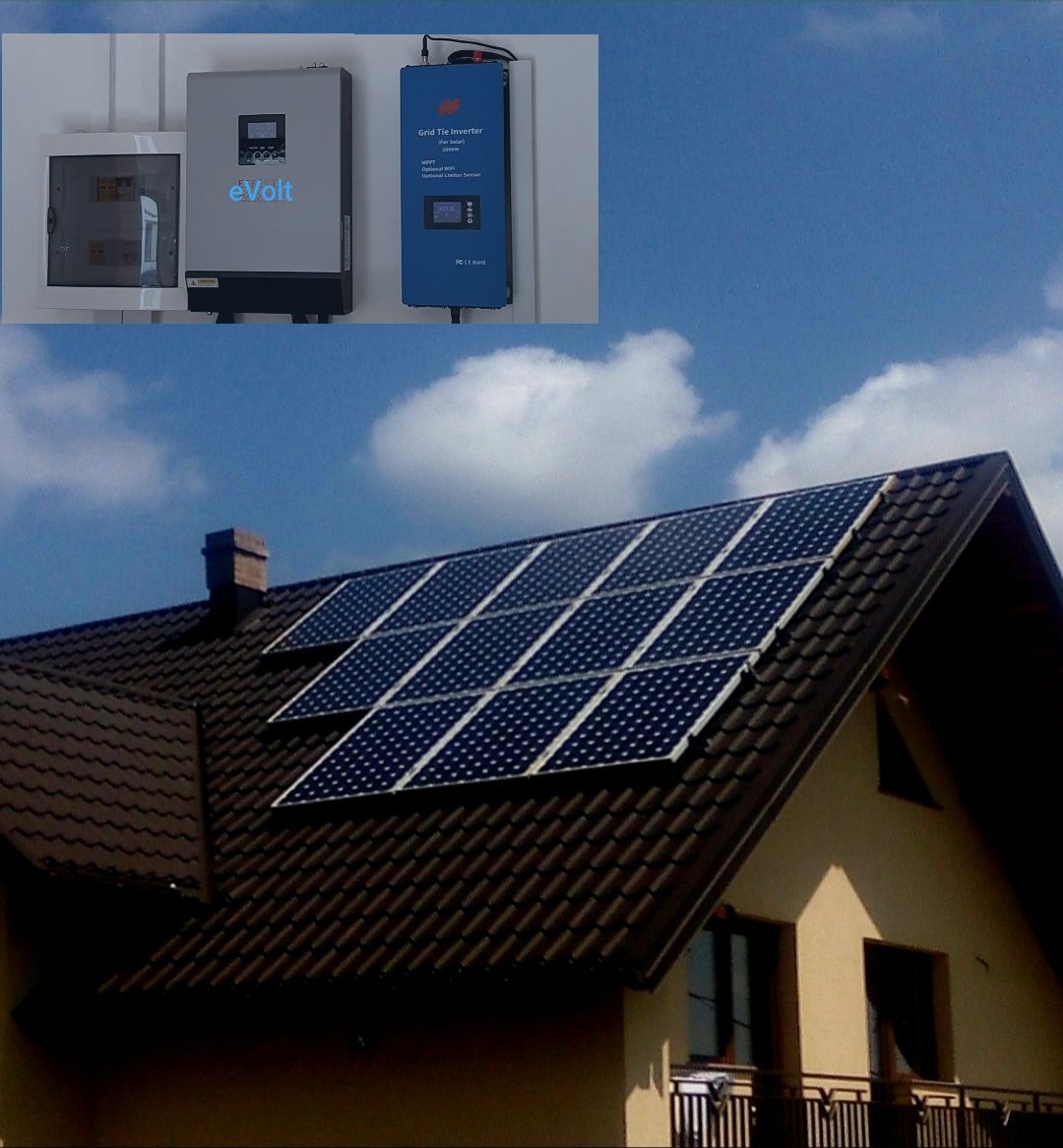 Panouri solare, baterii litiu, acumulatori lithiu, invertor.