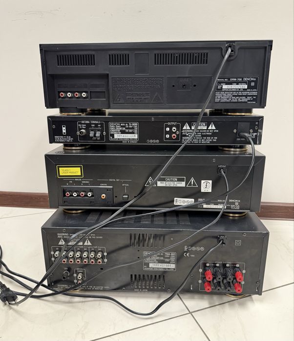 Ретро аудио сет DENON - усилвател, CD, триглав дек, тунер