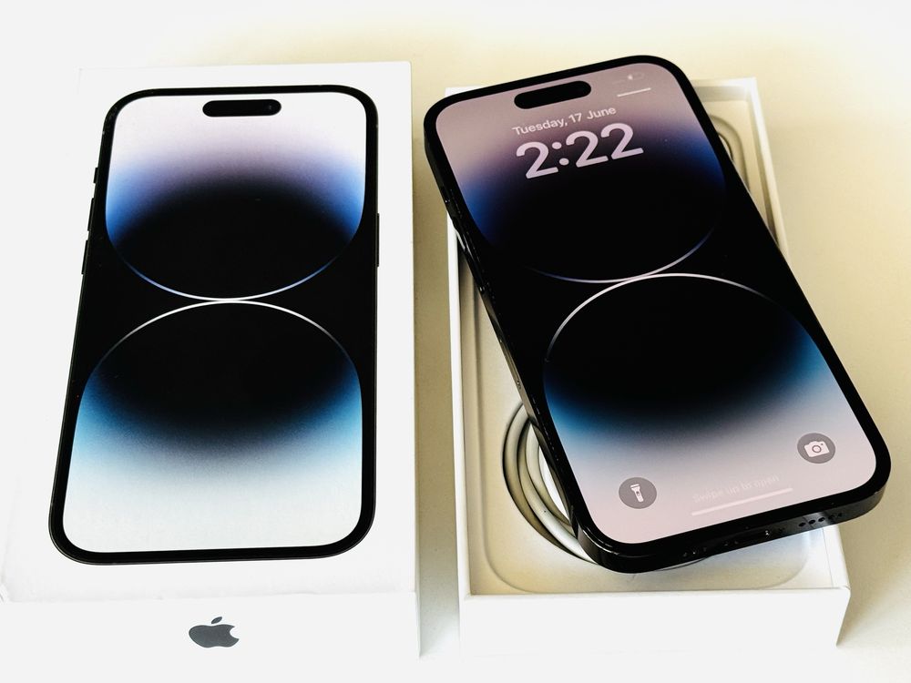 НОВ! Iphone 14 Pro 128GB Black Гаранция 1 година