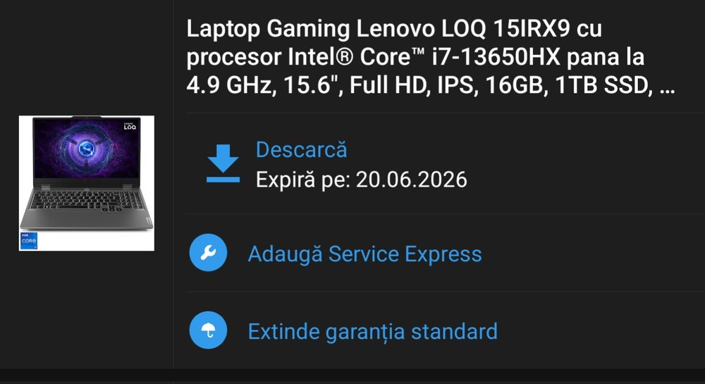 Lenovo LOQ 15.6 inch i7-13650hx rtx 4060 16gb ram 144hz garantie