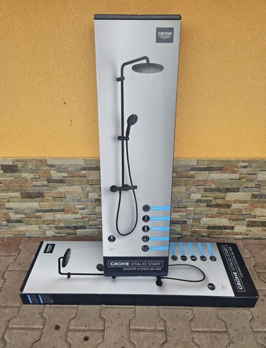 Grohe vitalio start shower system 250 MM (Negru)