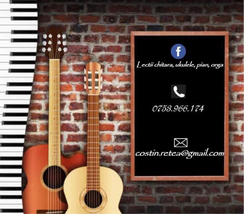Ore/ lectii  Chitara, ukulele, pian, canto LA DOMICILIU