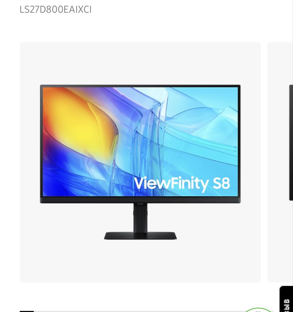 Монитор Samsung ViewFinity S8 27” 4K | Как новый