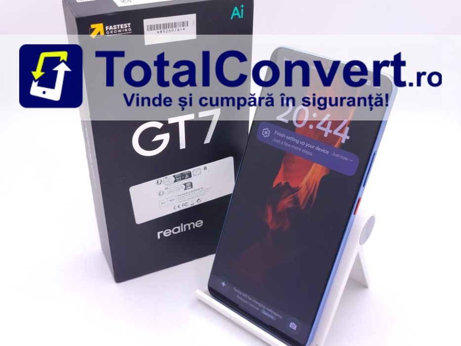 Realme GT7 256GB 12GB Dual SIM cutie cablu, Garantie 24 luni | #D89269