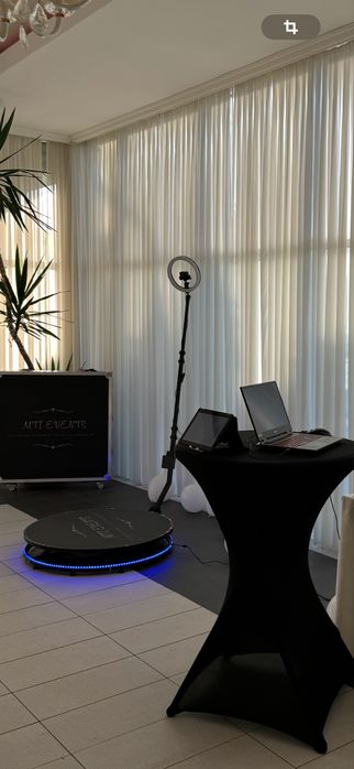 Platforma 360 completa + masa cocktail + masina de fum profesionala